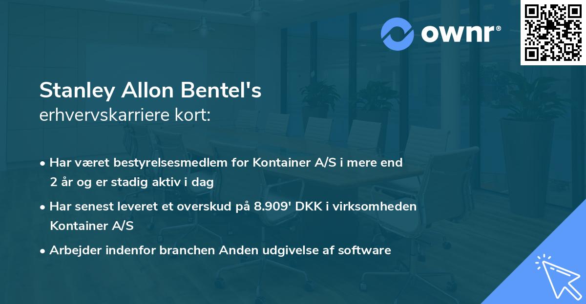 Stanley Allon Bentel's erhvervskarriere kort