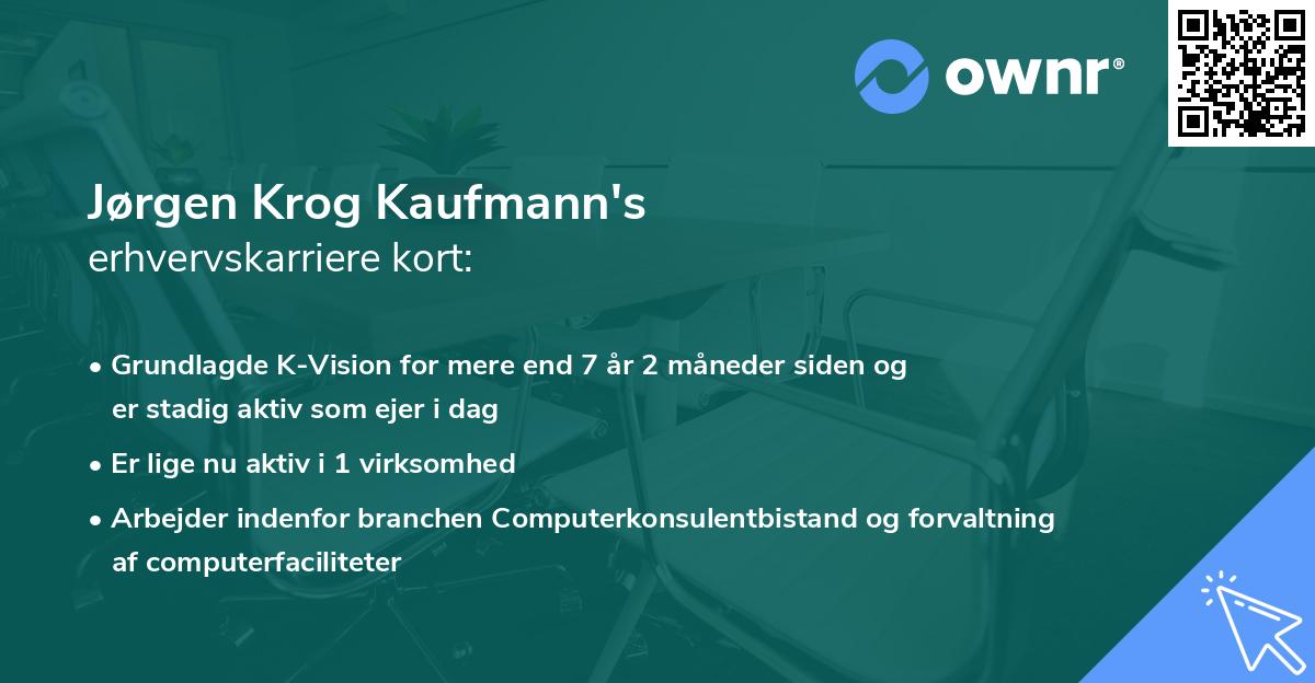 Jørgen Krog Kaufmann's erhvervskarriere kort