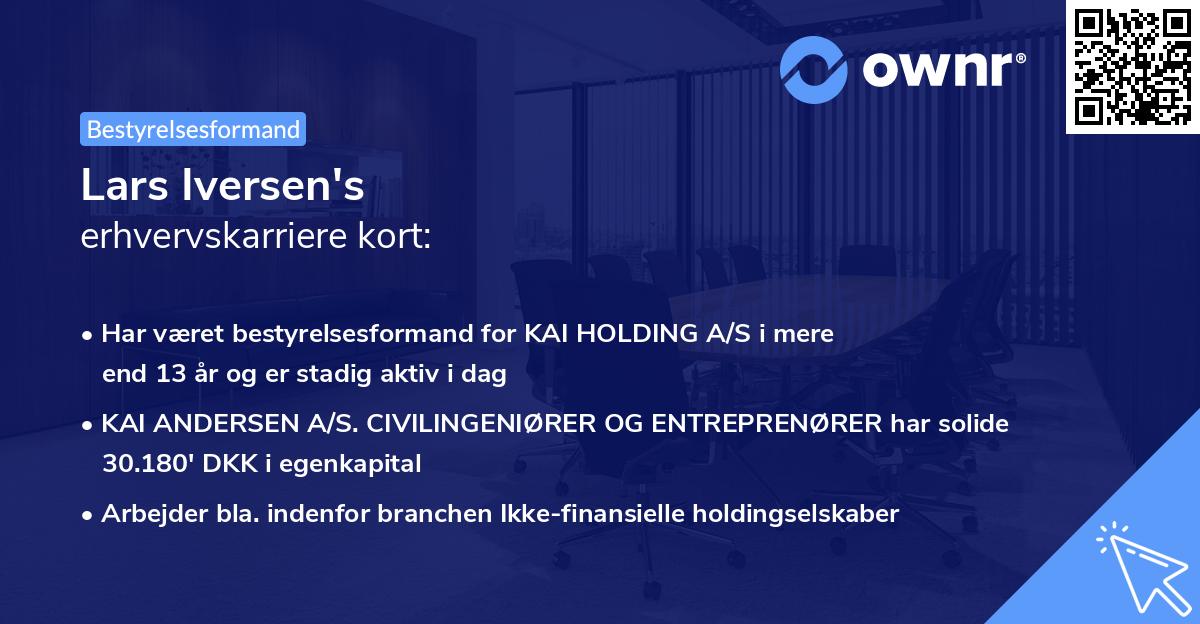 Lars Iversen's erhvervskarriere kort