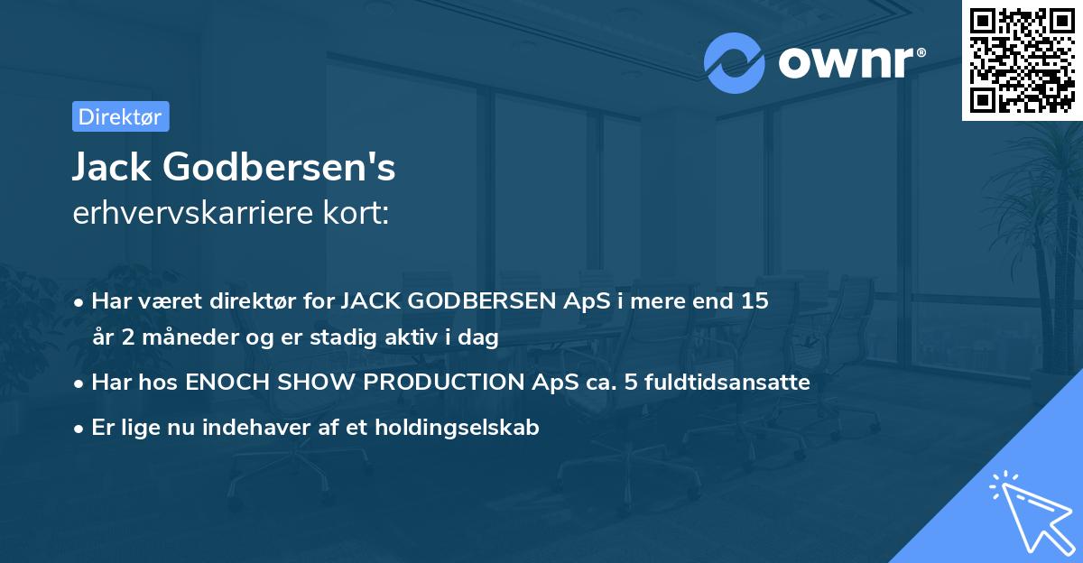 Jack Godbersen's erhvervskarriere kort