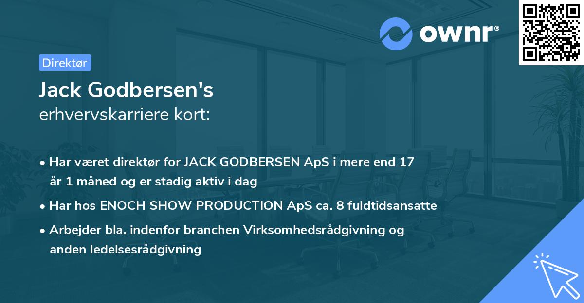 Jack Godbersen's erhvervskarriere kort