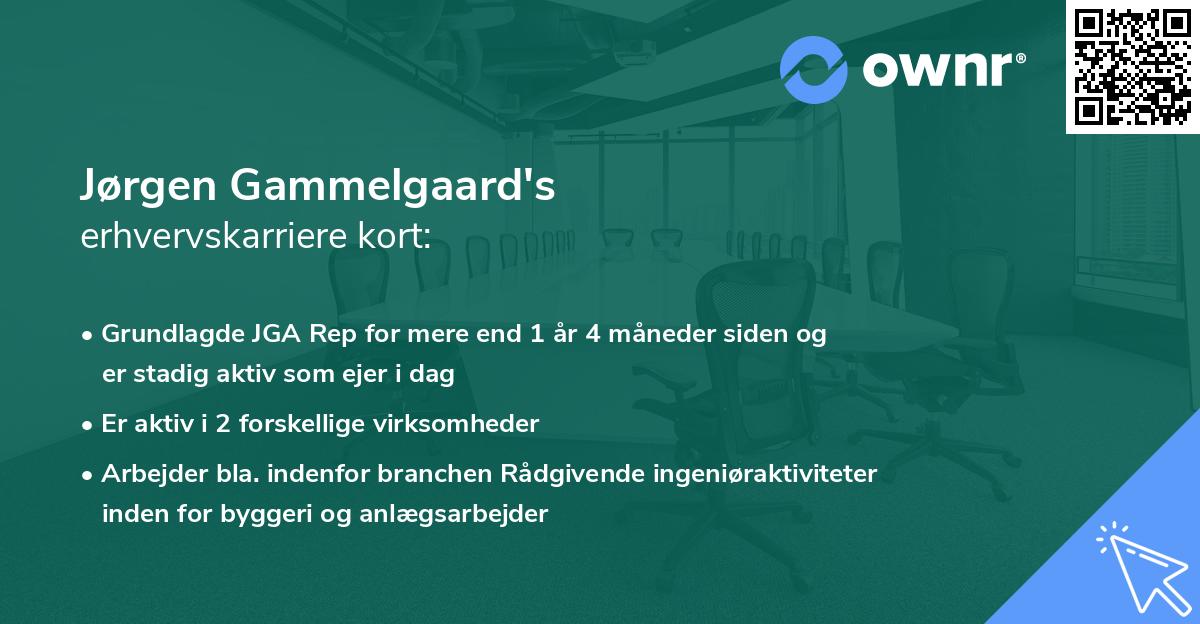 Jørgen Gammelgaard's erhvervskarriere kort