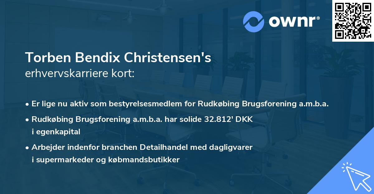 Torben Bendix Christensen's erhvervskarriere kort