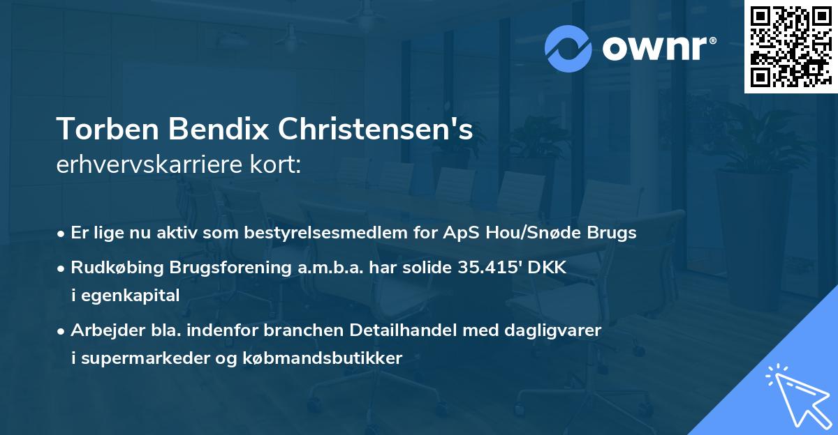 Torben Bendix Christensen's erhvervskarriere kort
