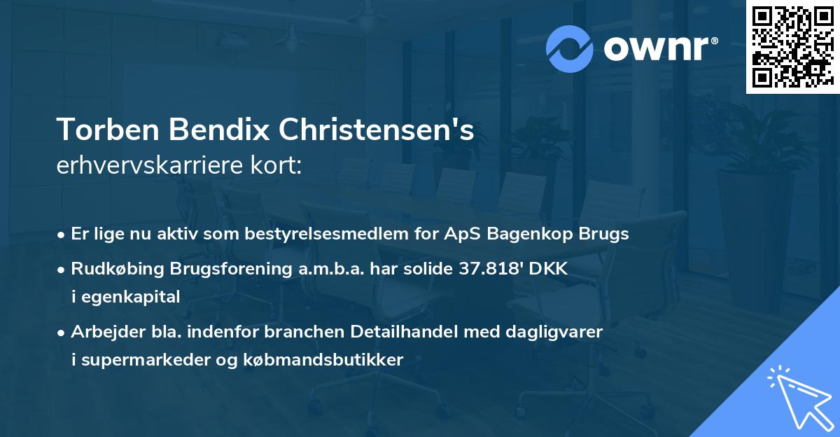 Torben Bendix Christensen's erhvervskarriere kort