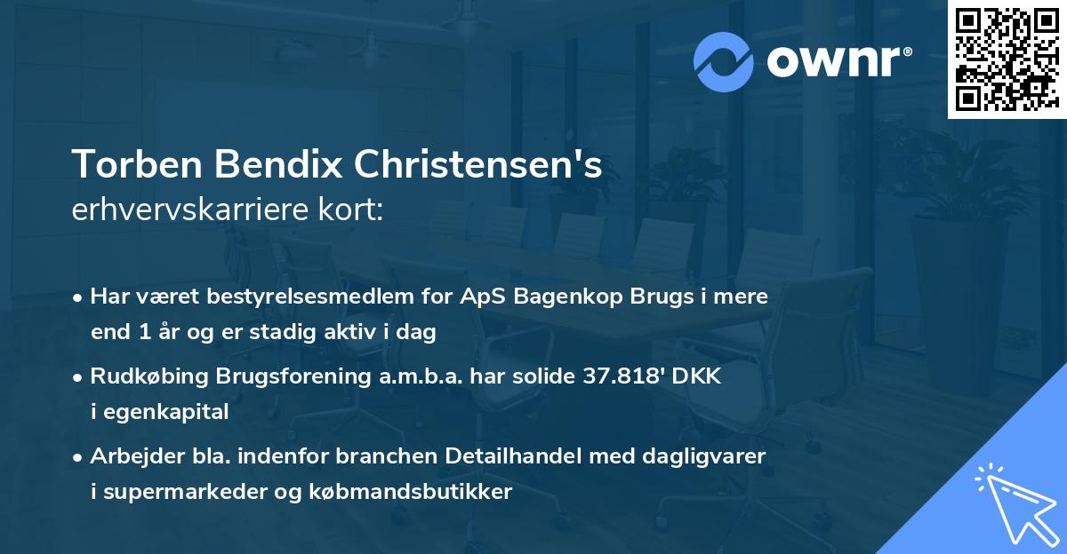 Torben Bendix Christensen's erhvervskarriere kort