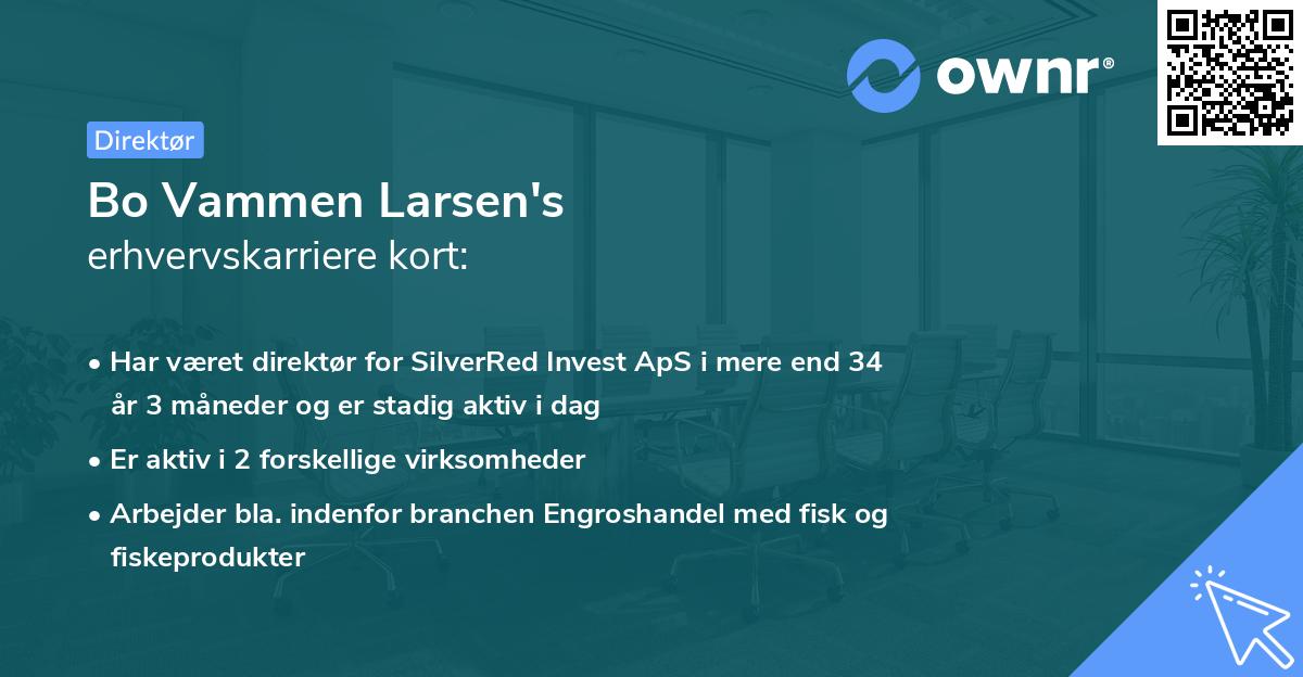 Bo Vammen Larsen's erhvervskarriere kort