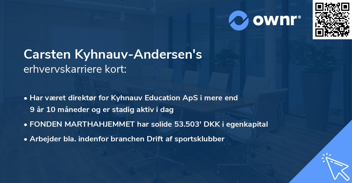 Carsten Kyhnauv-Andersen's erhvervskarriere kort