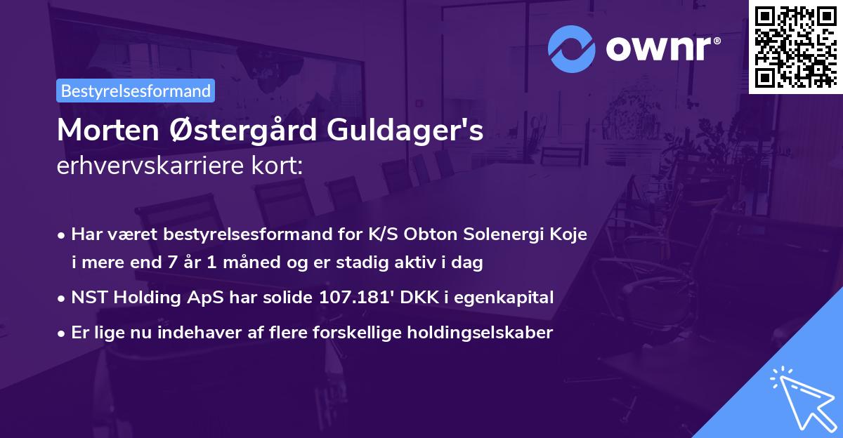 Morten Østergård Guldager's erhvervskarriere kort