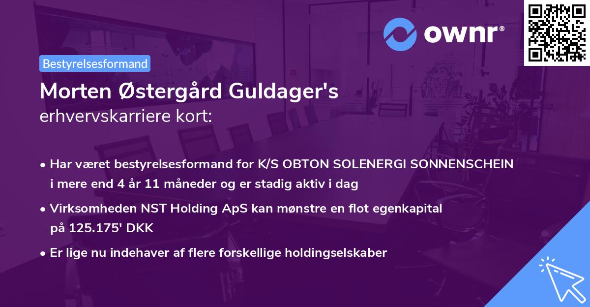 Morten Østergård Guldager's erhvervskarriere kort