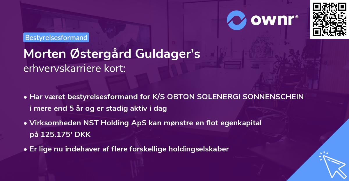 Morten Østergård Guldager's erhvervskarriere kort