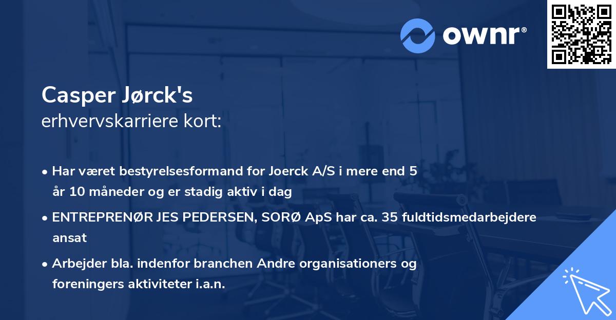 Casper Jørck's erhvervskarriere kort