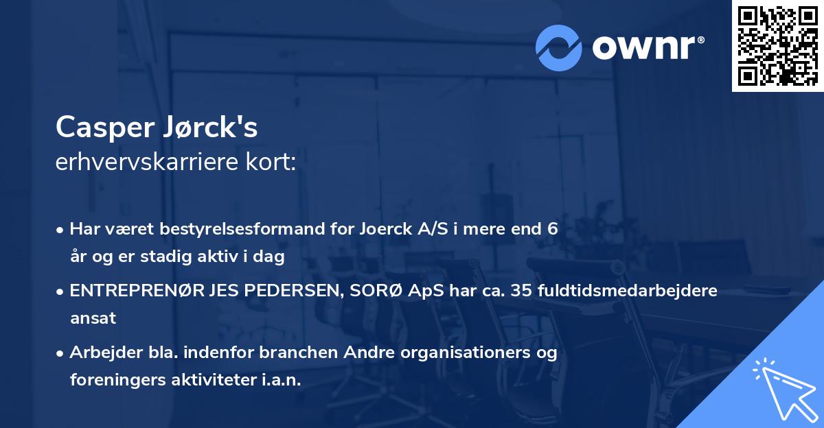 Casper Jørck's erhvervskarriere kort