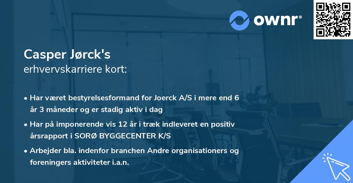Casper Jørck's erhvervskarriere kort