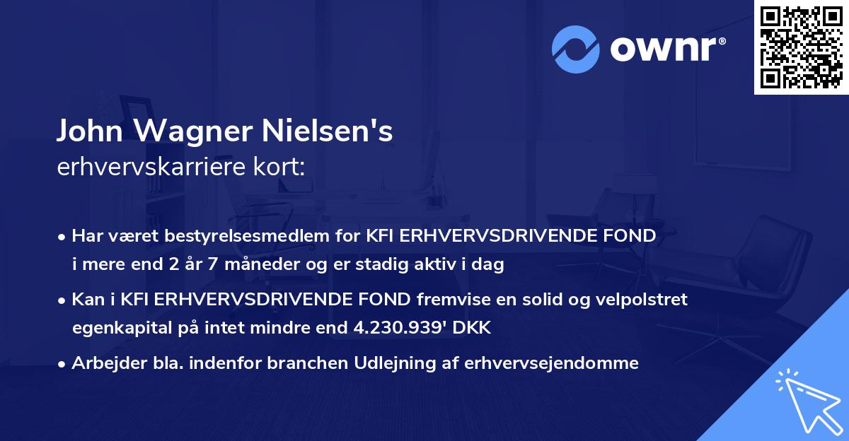John Wagner Nielsen's erhvervskarriere kort