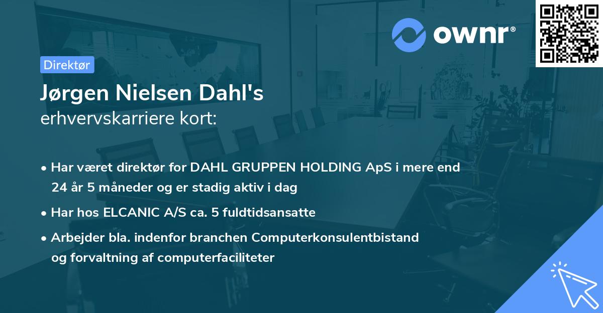 Jørgen Nielsen Dahl's erhvervskarriere kort