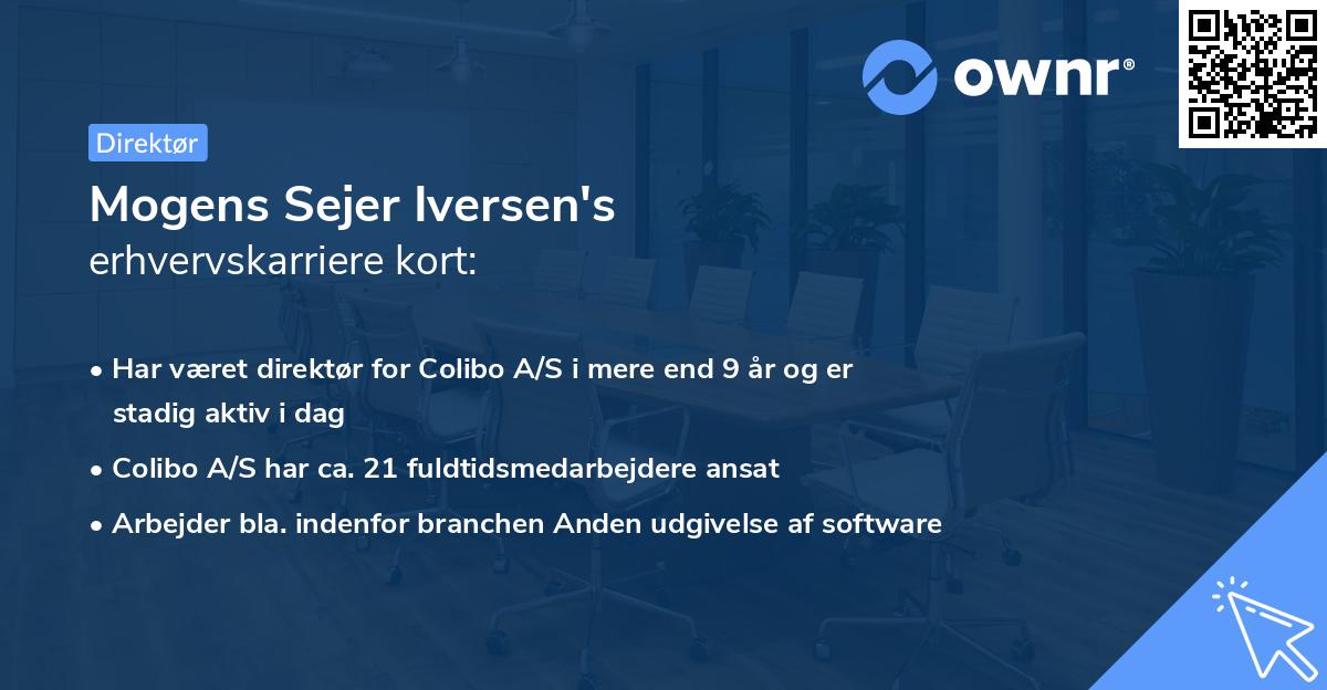 Mogens Sejer Iversen's erhvervskarriere kort