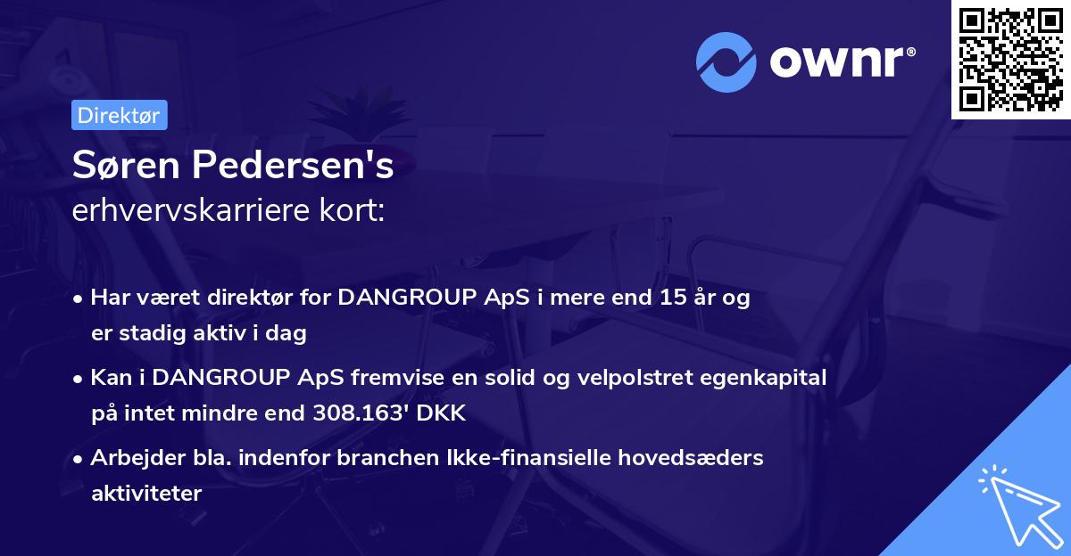 Søren Pedersen's erhvervskarriere kort