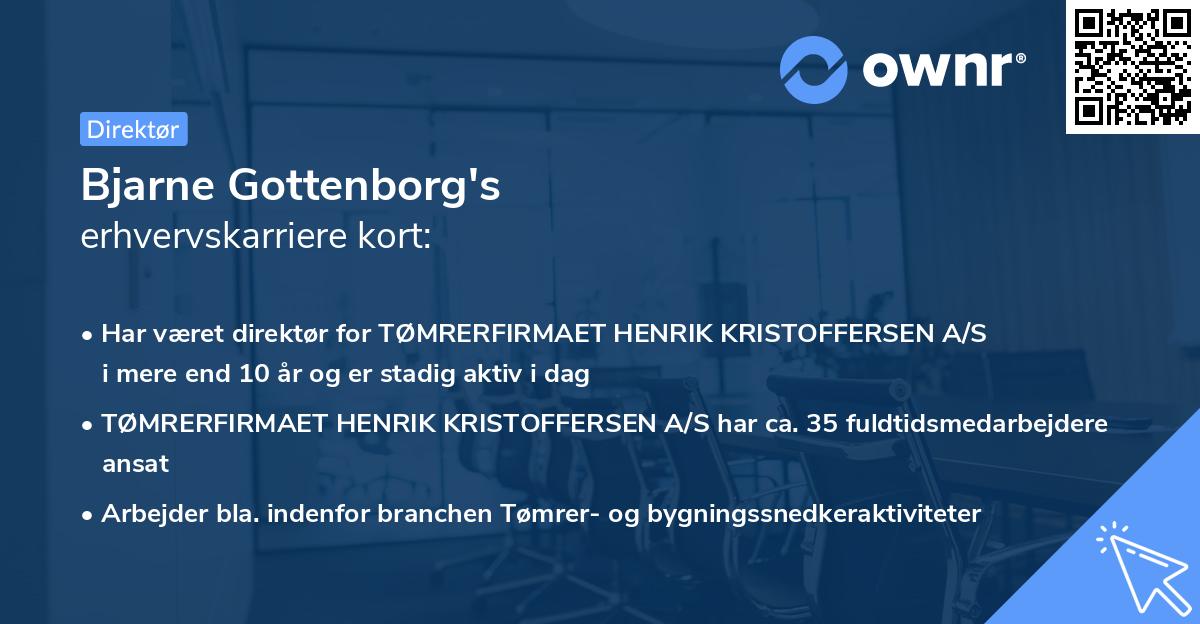 Bjarne Gottenborg's erhvervskarriere kort