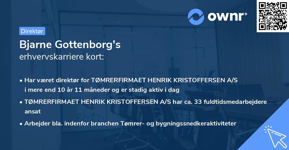 Bjarne Gottenborg's erhvervskarriere kort