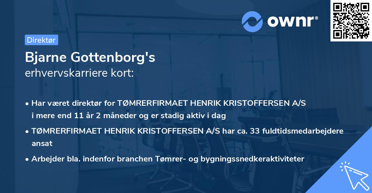 Bjarne Gottenborg's erhvervskarriere kort