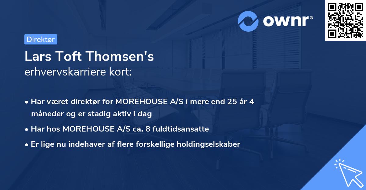 Lars Toft Thomsen's erhvervskarriere kort