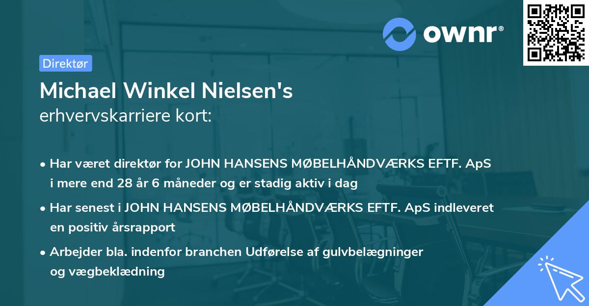Michael Winkel Nielsen's erhvervskarriere kort
