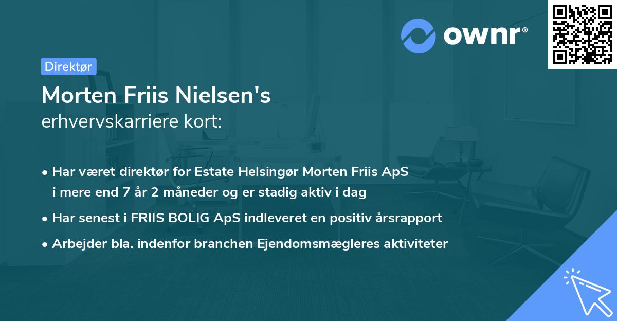 Morten Friis Nielsen's erhvervskarriere kort