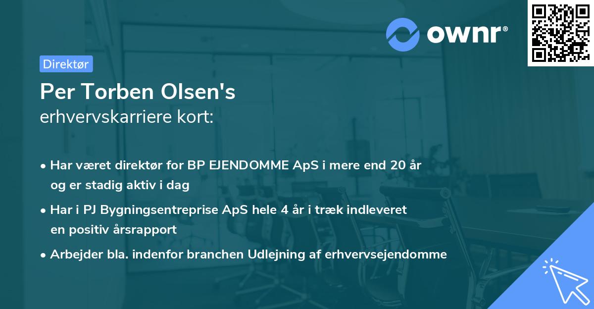 Per Torben Olsen's erhvervskarriere kort