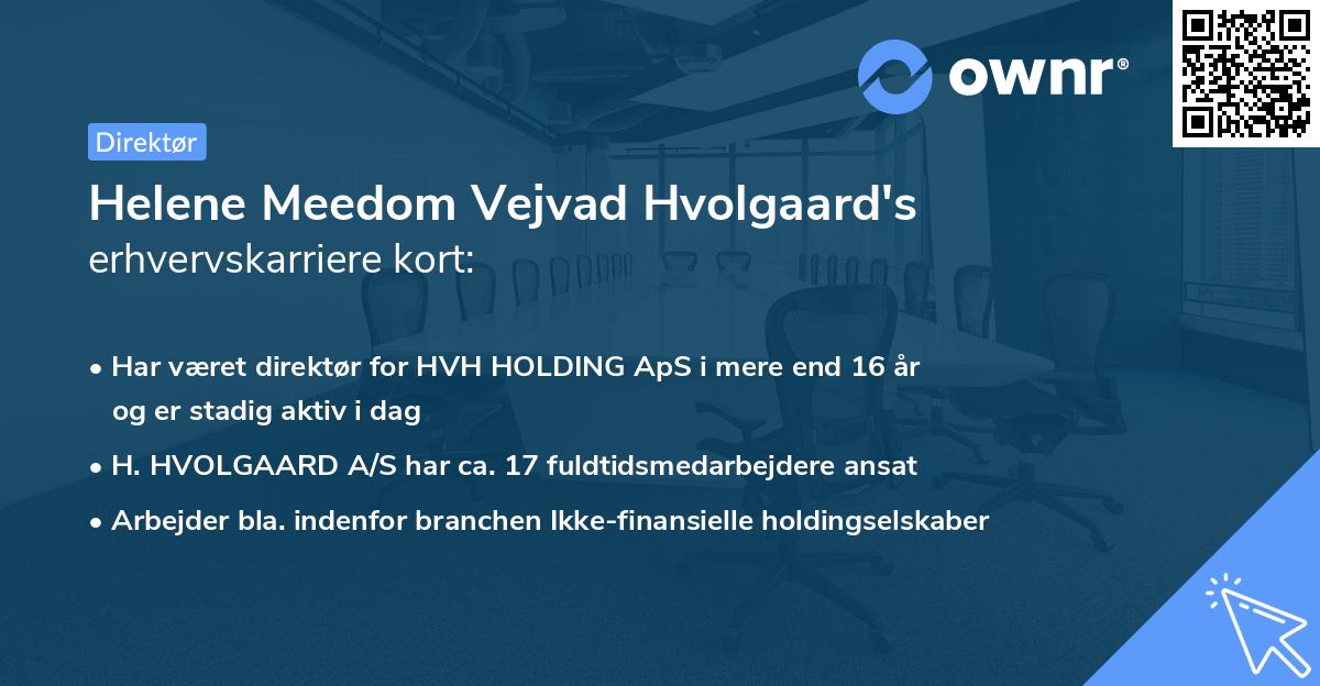 Helene Meedom Vejvad Hvolgaard's erhvervskarriere kort