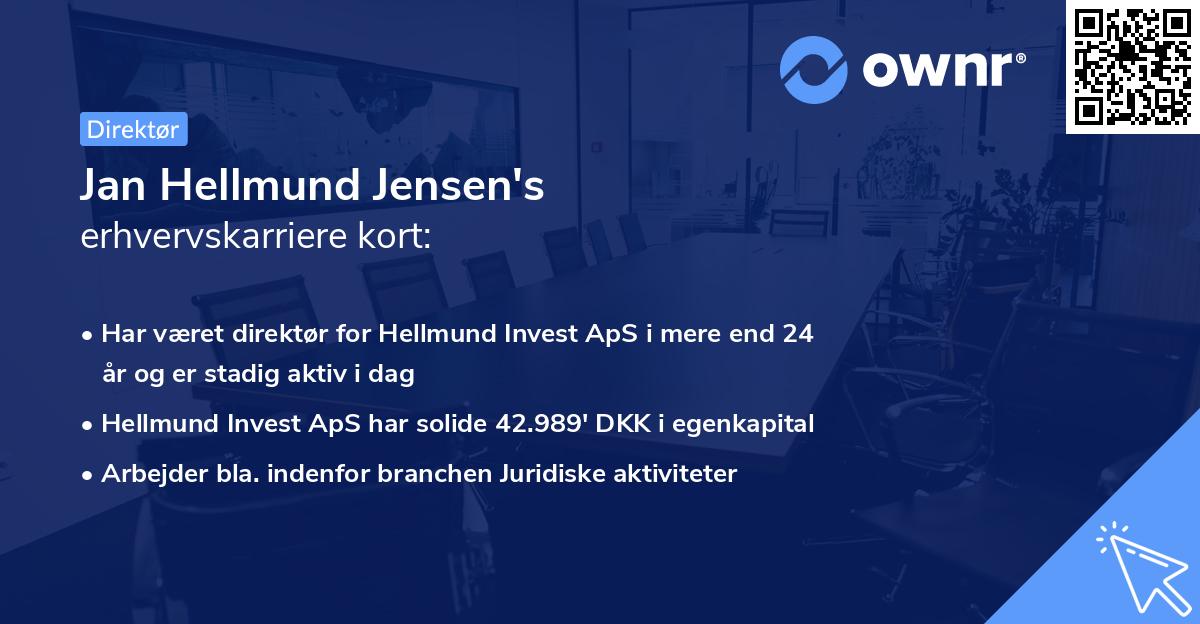 Jan Hellmund Jensen's erhvervskarriere kort