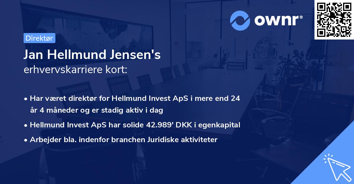 Jan Hellmund Jensen's erhvervskarriere kort