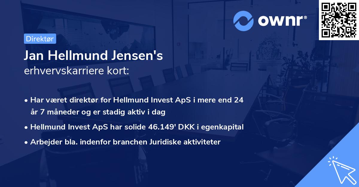 Jan Hellmund Jensen's erhvervskarriere kort