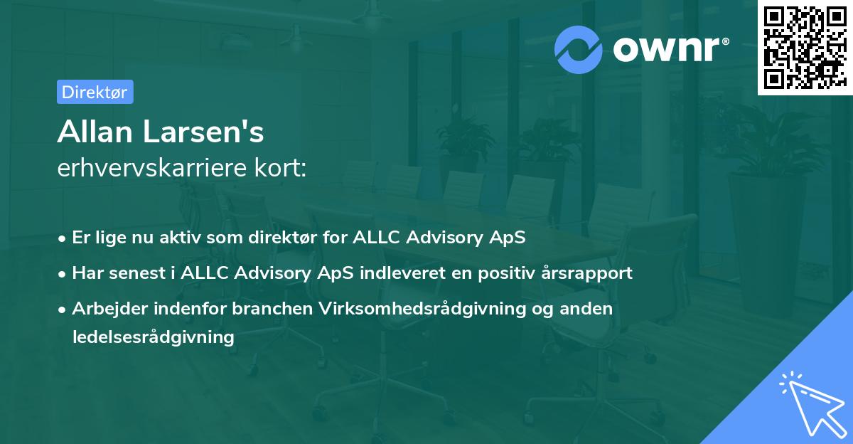 Allan Larsen's erhvervskarriere kort