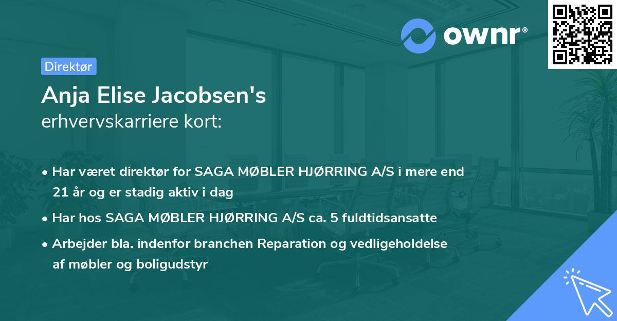 Anja Elise Jacobsen's erhvervskarriere kort