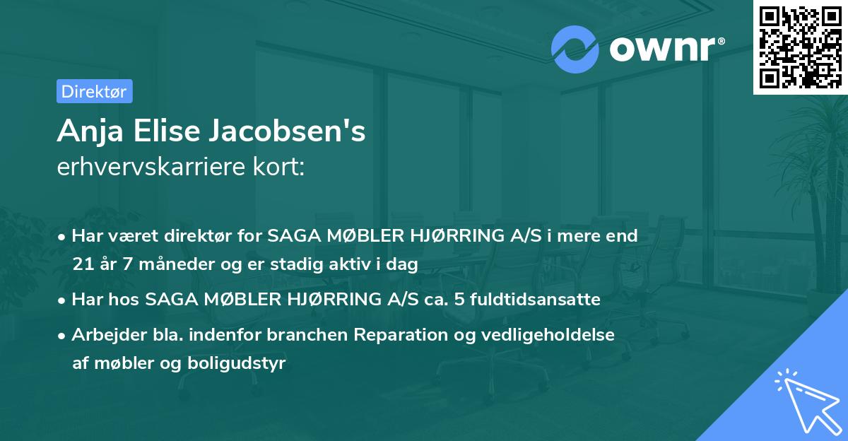 Anja Elise Jacobsen's erhvervskarriere kort