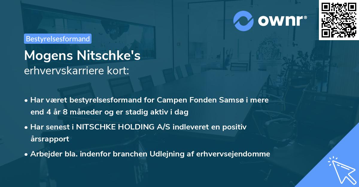 Mogens Nitschke's erhvervskarriere kort
