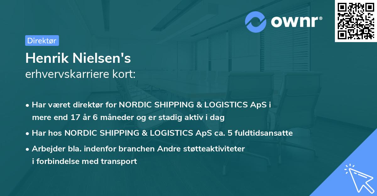 Henrik Nielsen's erhvervskarriere kort