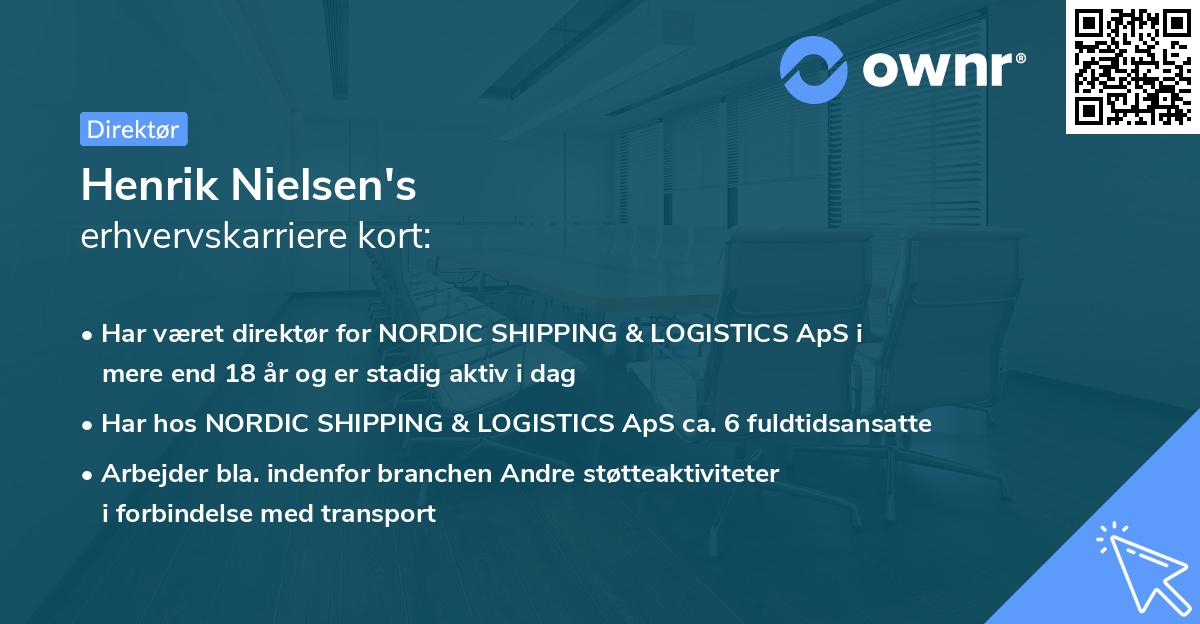 Henrik Nielsen's erhvervskarriere kort