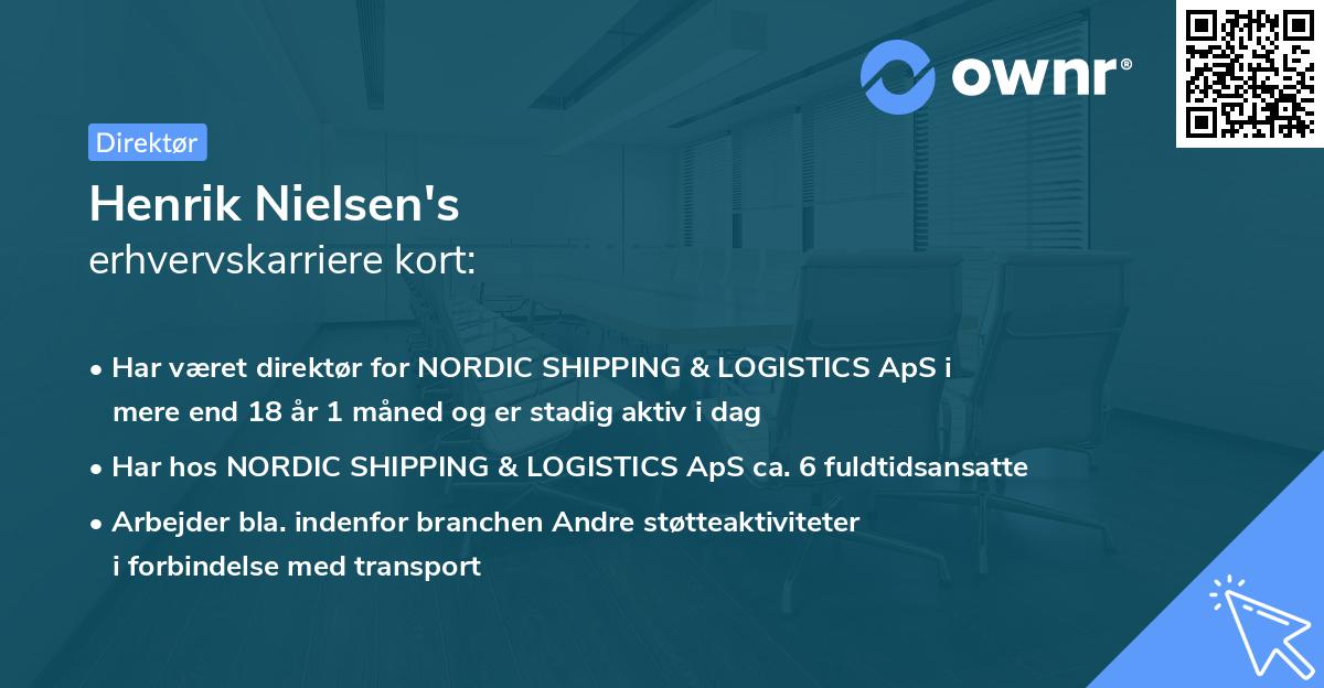 Henrik Nielsen's erhvervskarriere kort