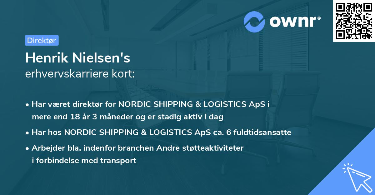 Henrik Nielsen's erhvervskarriere kort