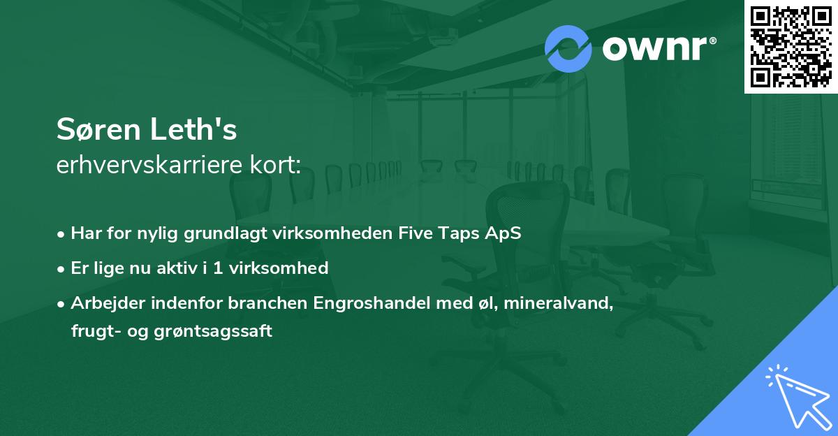 Søren Leth's erhvervskarriere kort