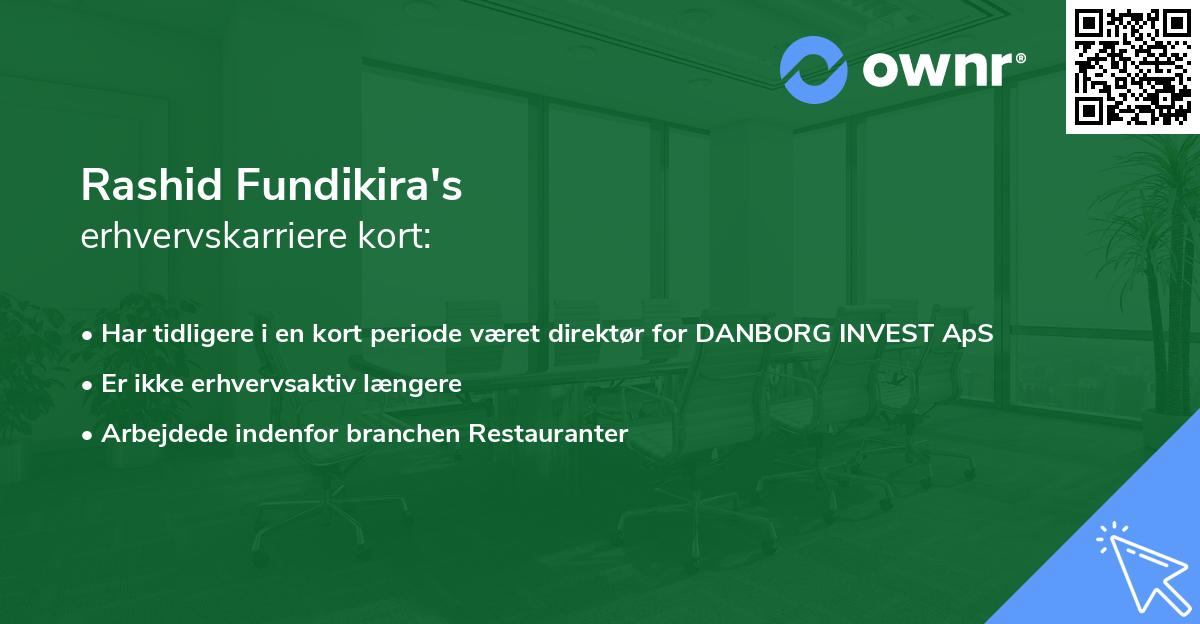 Rashid Fundikira's erhvervskarriere kort