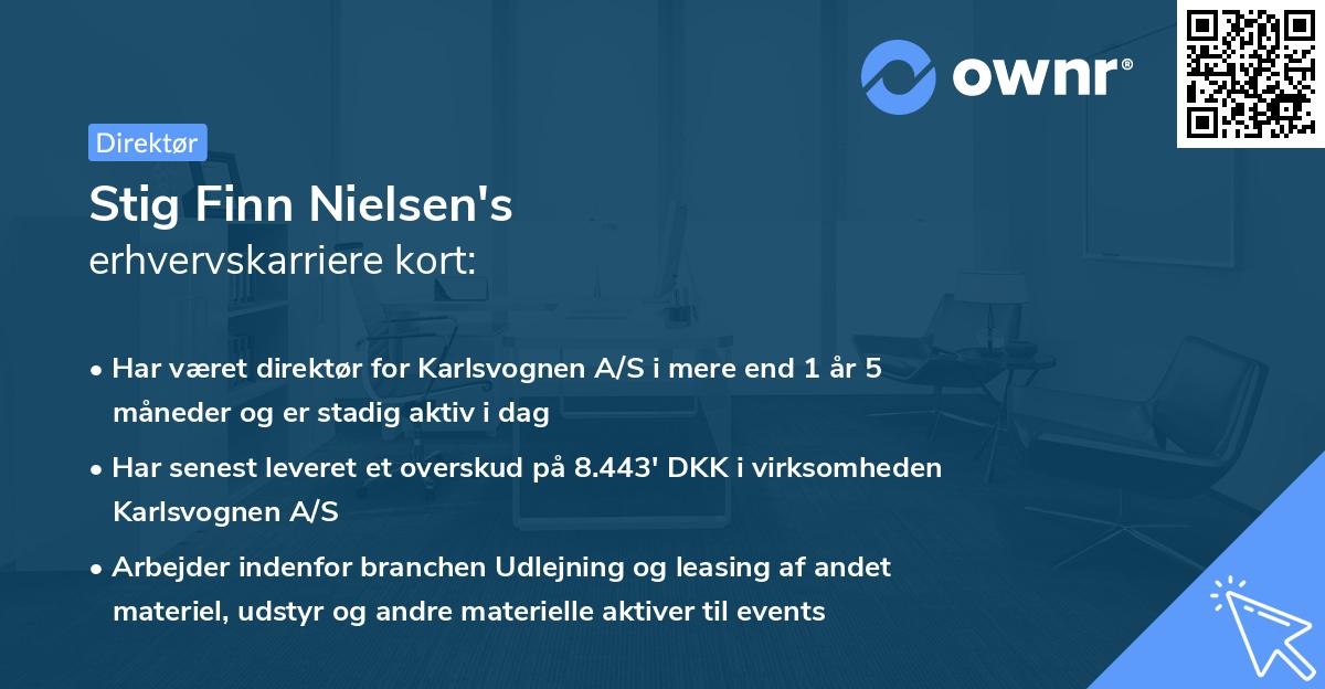 Stig Finn Nielsen's erhvervskarriere kort