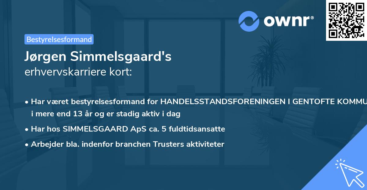 Jørgen Simmelsgaard's erhvervskarriere kort