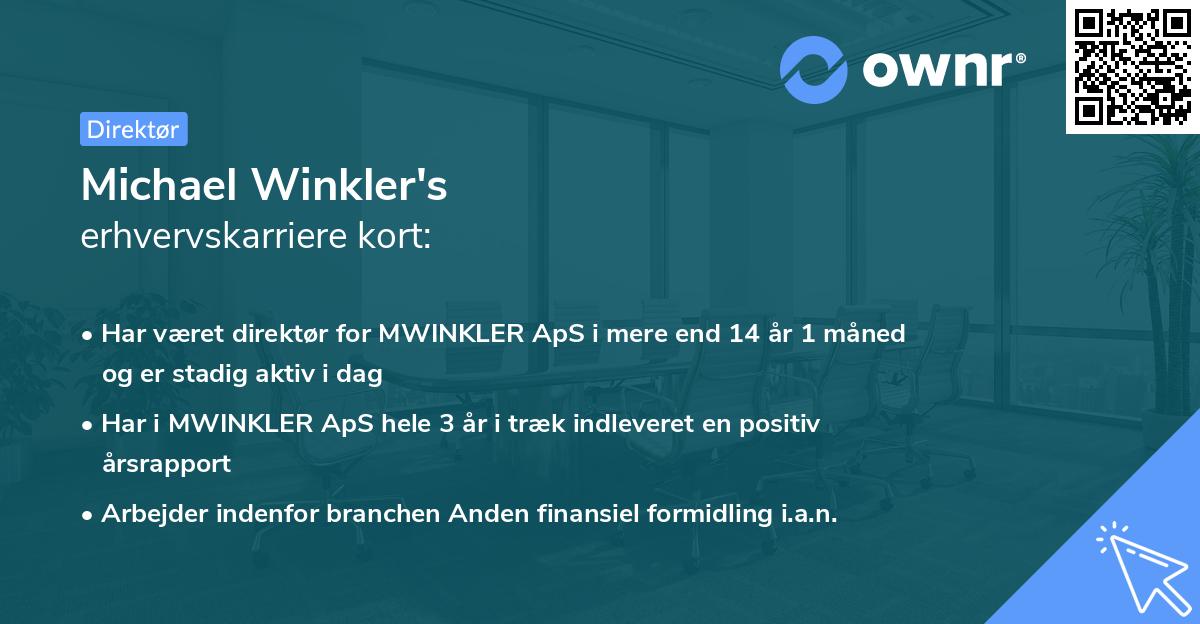 Michael Winkler's erhvervskarriere kort