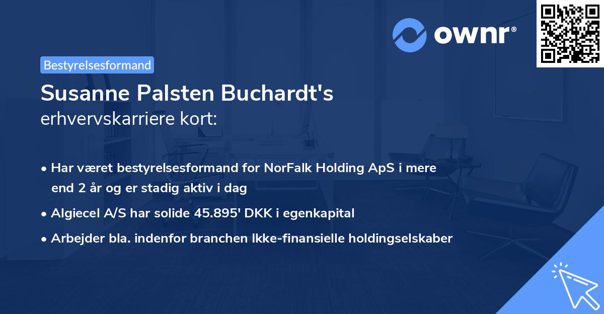 Susanne Palsten Buchardt's erhvervskarriere kort
