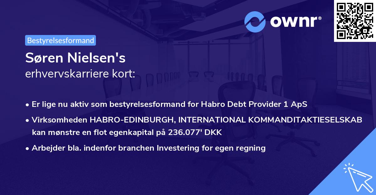 Søren Nielsen's erhvervskarriere kort