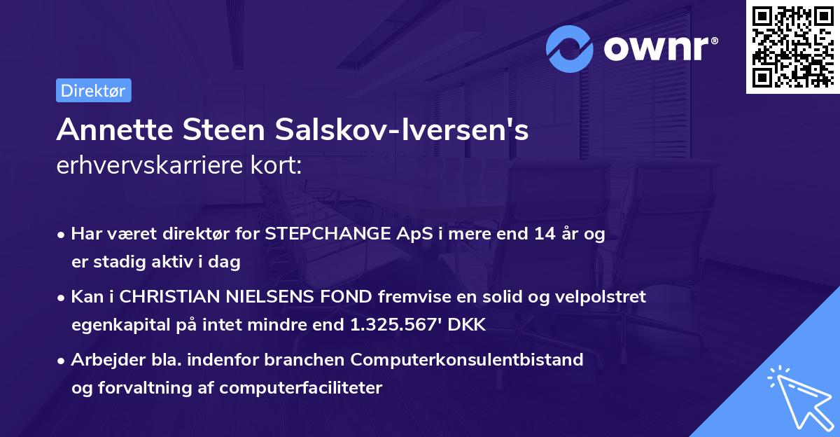Annette Steen Salskov-Iversen's erhvervskarriere kort