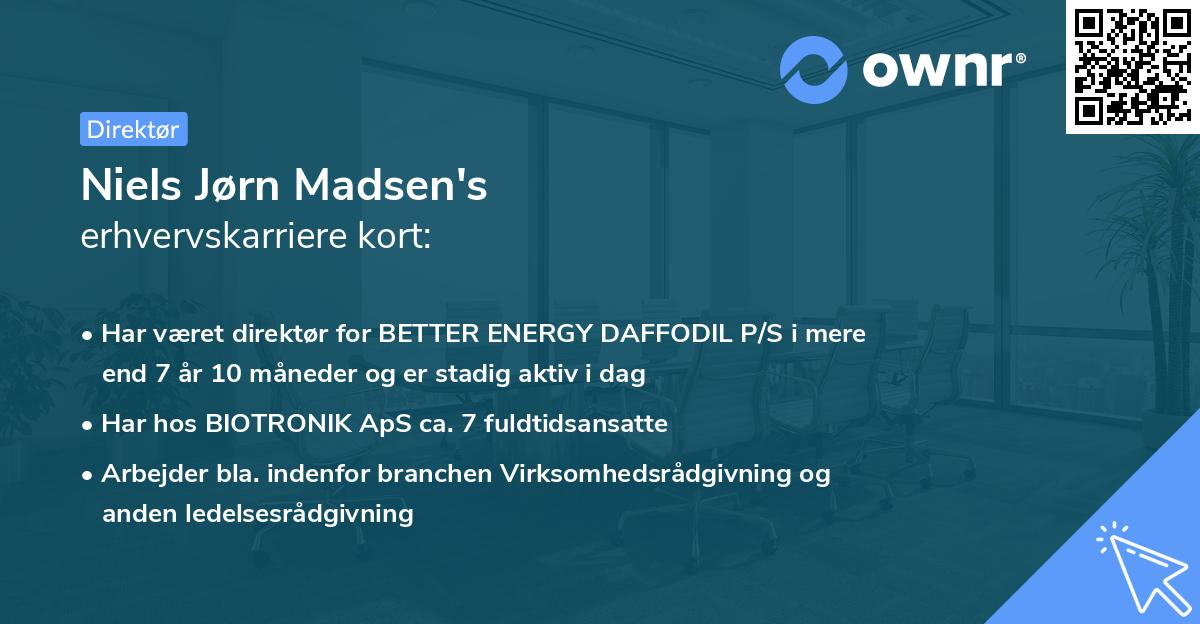 Niels Jørn Madsen's erhvervskarriere kort